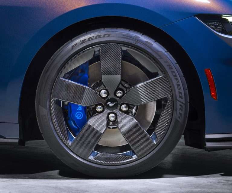 The Ford Mustang Dark Hose featuring Hypetex on its wheels.